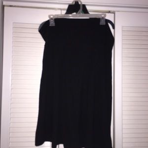 Midi black T-shirt skirt